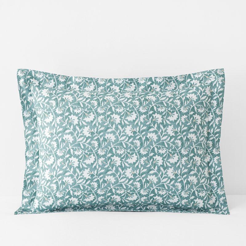 Ellary Classic Cool Cotton Percale Sham - Green, Size Standard | The Company Store