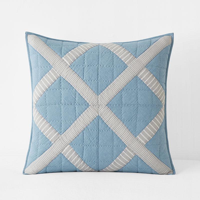 Bahati Quilted Sham - Blue, Size 26 In. x 26 In., Cotton | The Company Store