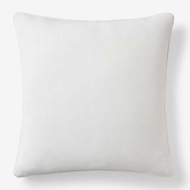 Velvet Decorative Square Pillow Cover - Cream, 24 in. x 24 in. - Ivory, Size 24 x 24, Cotton | The Company Store