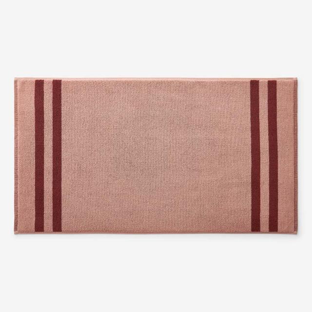 Mirage Aegean Cotton Reversible Stripe Bath Mat - Caramel, 20 in. x 36 in. - Orange/Coral/Red, Size 20 x 36 | The Company Store