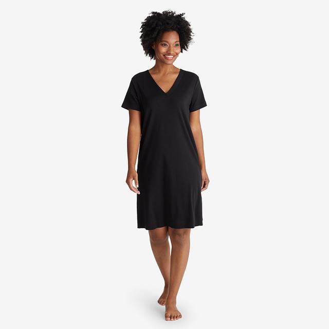 Pima Cotton Nightshirt - Black, Size 2XL | The Company Store