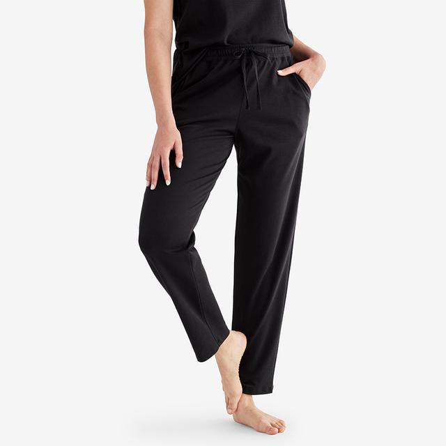 Pima Cotton Tapered Pants - Black | The Company Store