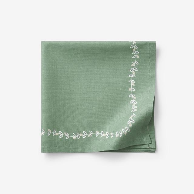 Climbing Vines Napkins, Set of 4 - Green, Size 19 x 19, Cotton | The Company Store