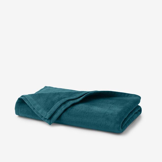 Cotton Fleece Blanket Throw - Teal/Turquoise Blue, Size 40 In. X 70 In. | The Company Store