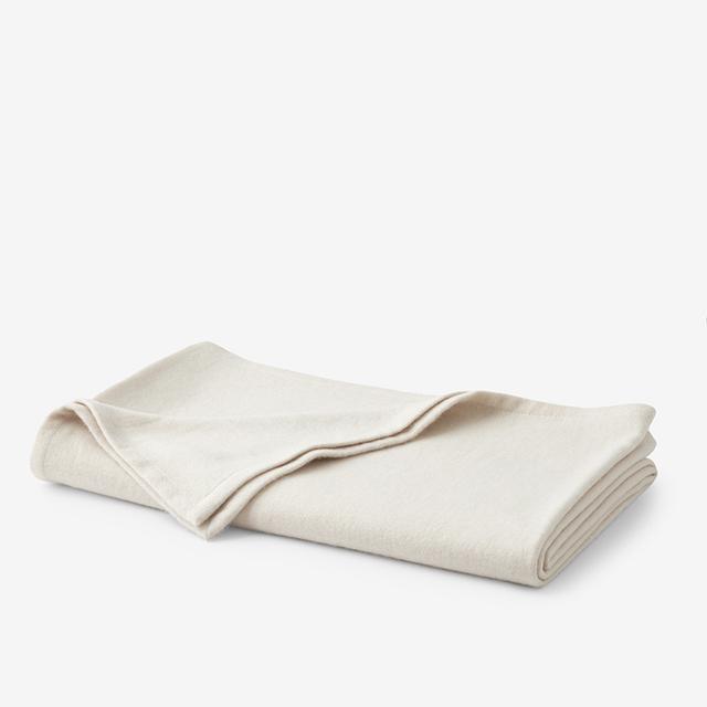 Luxe Lambswool Blanket - Ivory, King/Cal. King, Size 108 In. x 96 In. | The Company Store