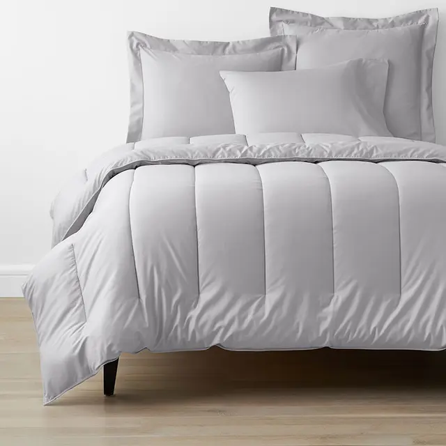 Classic Smooth Wrinkle-Free Sateen Comforter - Gray Mist, Medium Warmth, Twin/Twin XL | The Company Store