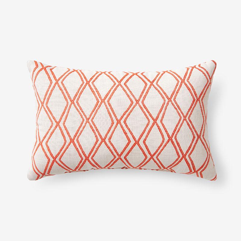 Indoor/Outdoor Toss Pillow - Voyage Tamale, 20 in. x 13 in. - Orange/Coral, Size 13 x 20, Sunbrella | The Company Store