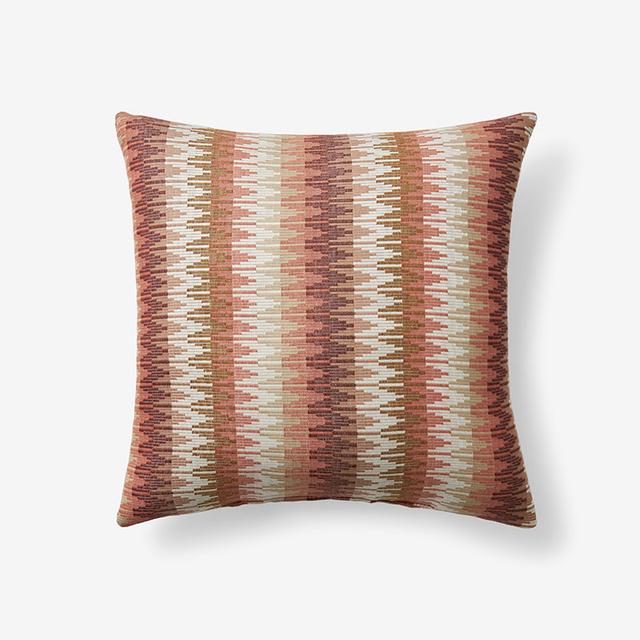 Indoor/Outdoor Toss Pillow - Valley Desert, 16 in. x 16 in. - Orange/Coral/Red, Size 16 x 16, Sunbrella | The Company Store