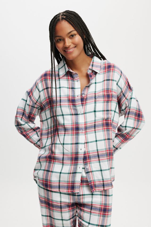 Body - Flannel Boyfriend Long Sleeve Shirt - Toni check/navy/green/red