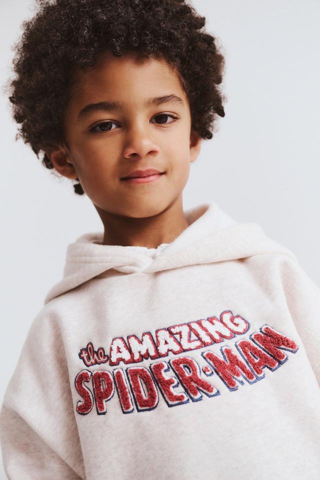 Cotton On Kids - Marvel Spiderman Oversized Hoodie - Lcn mar oatmeal marle/spiderman