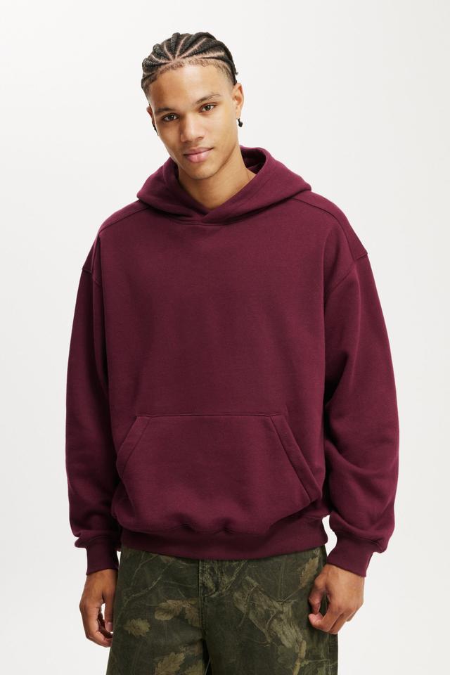 Cotton On Men - Box Fit Hoodie - Velvet plum