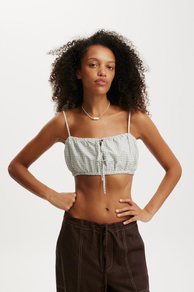 Cotton On Women - Emily Micro Top - Micro check seersucker