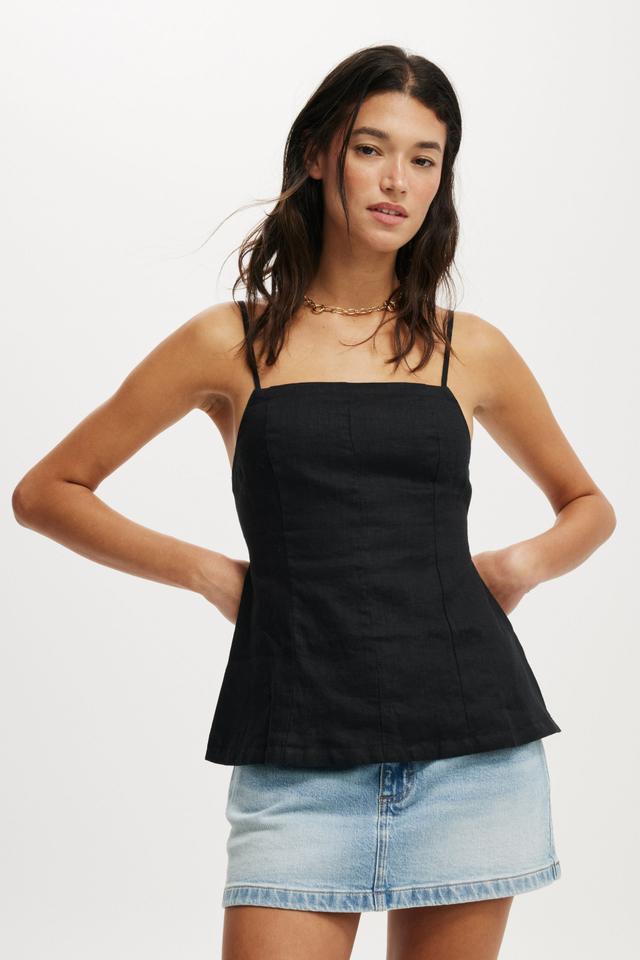 Cotton On Women - Elle Linen Tunic Top - Black