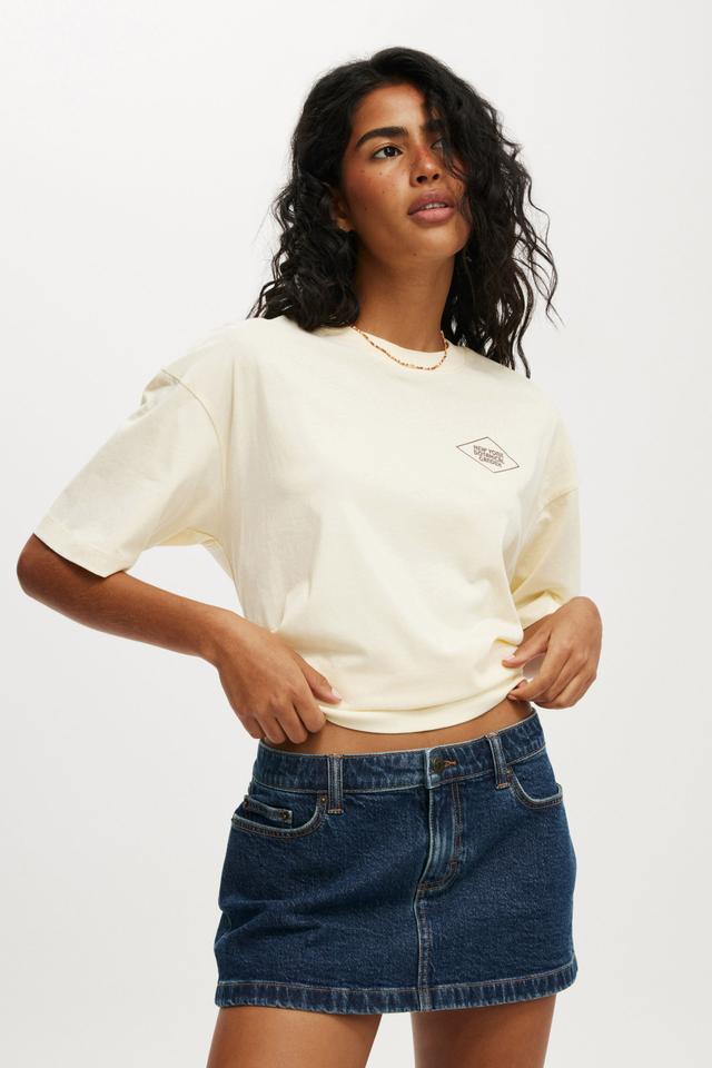 Cotton On Women - New York Botanical Garden Boxy Graphic Tee - Lcn nybg we are plant people/ lemon icing