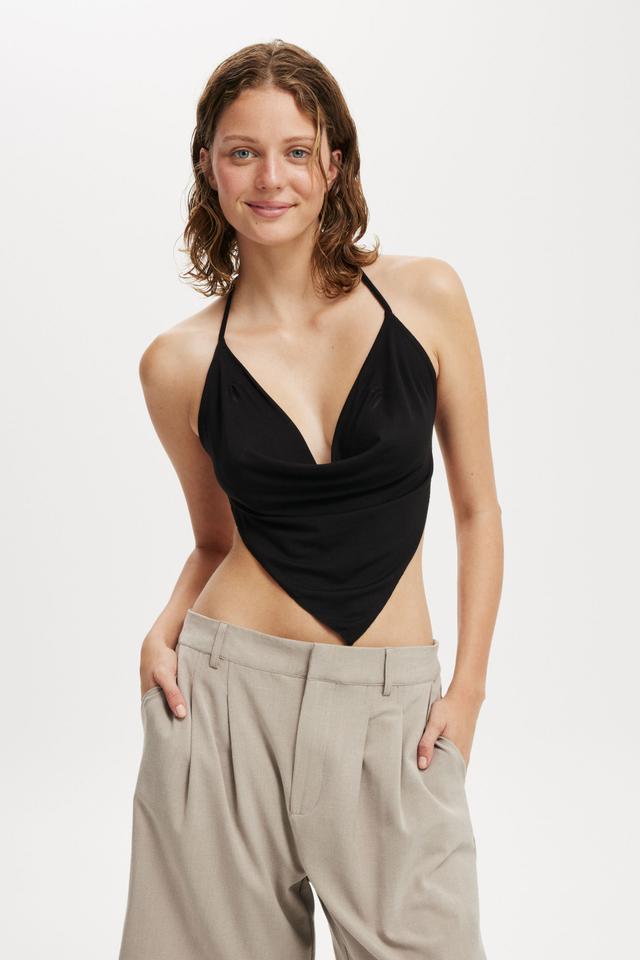Cotton On Women - Jordie Cowl Neck Halter - Black
