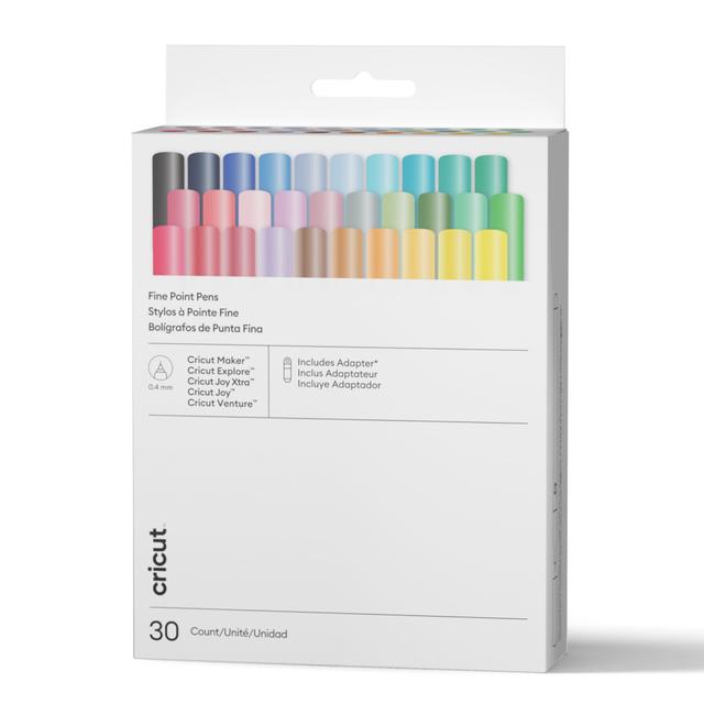 Cricut Fine Point Pens 0.4 mm | Ultimate Sampler | 30 Count + Adapter