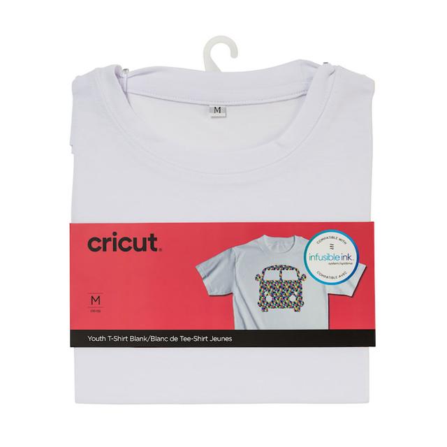 Cricut Youth T-Shirt Blank | Crew Neck | M | White