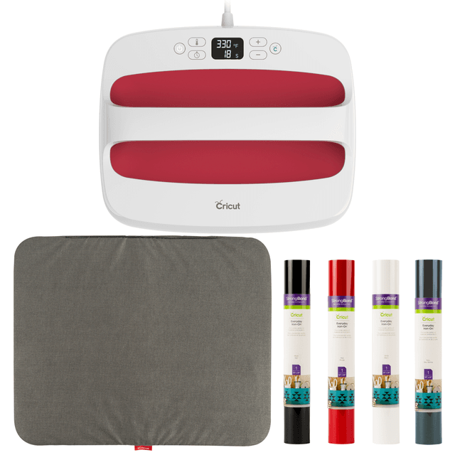 Cricut EasyPress 2 | Raspberry | 12" x 10" + Starter Kit