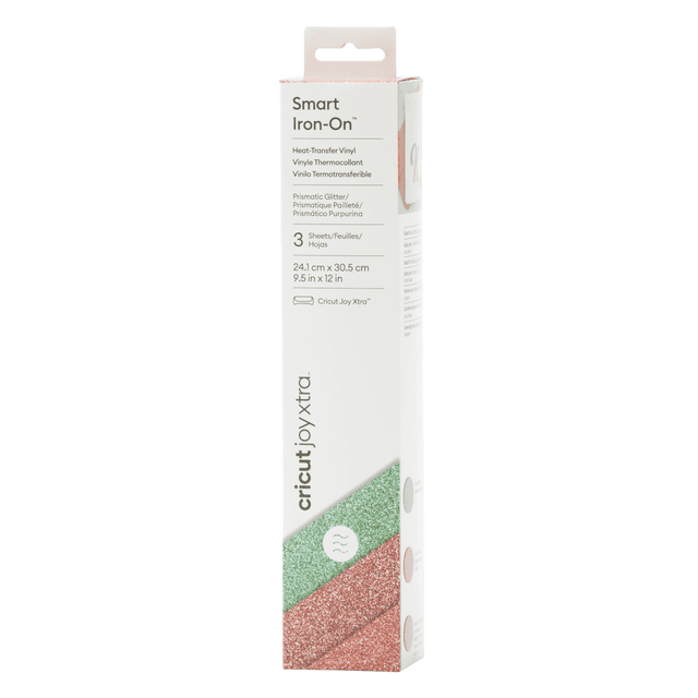 Cricut Joy Xtra Prismatic Glitter Smart Iron-On | Sea Sparkle Sampler | 3 Count