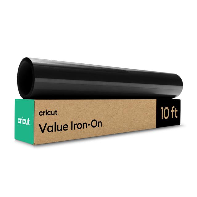 Cricut Value Iron-On (12 in x 10 ft) | Black