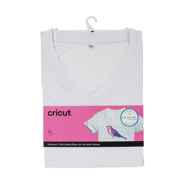 Cricut Women's T -Shirt Blank | V -Neck | XL | White
