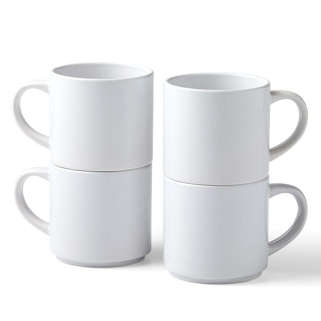 Cricut Stackable Ceramic Mug Blank | White | 10 oz/300 ml | 4 Count