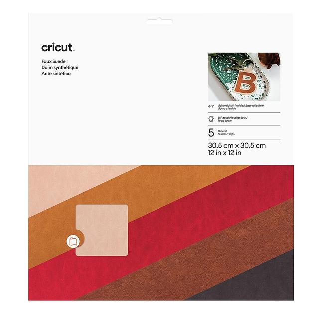 Cricut Faux Suede Sampler | Rustic | 12" x 12" | Brown/Black