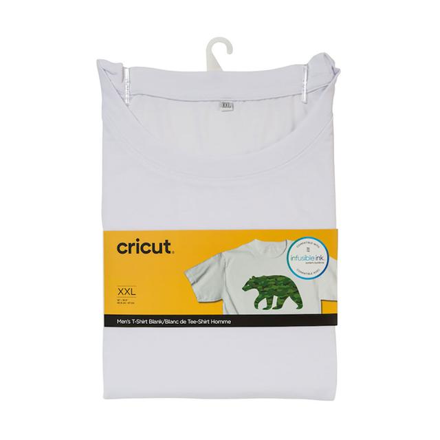 Cricut Men's T -Shirt Blank | Crew Neck | 2XL | White