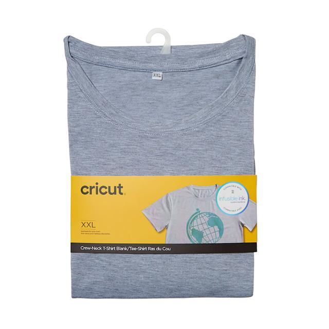 Cricut Unisex T-Shirt Blank | Crew Neck | 2XL | Gray
