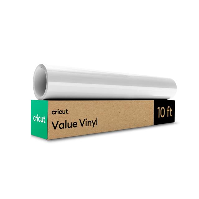 Cricut Glossy Value Vinyl (12 in x 10 ft) | White