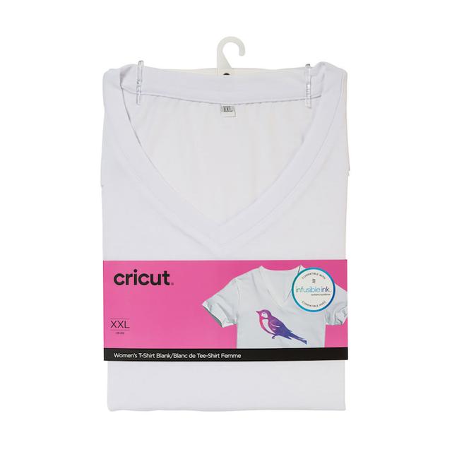 Cricut Women's T -Shirt Blank | V -Neck | 2XL | White
