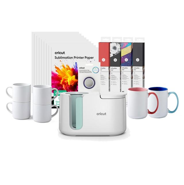 Cricut Mug Press + Everything Materials Bundle | white
