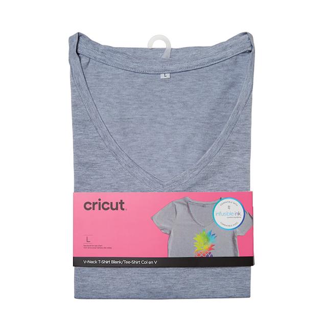 Cricut Women's Fitted T-Shirt Blank | V-Neck | Gray