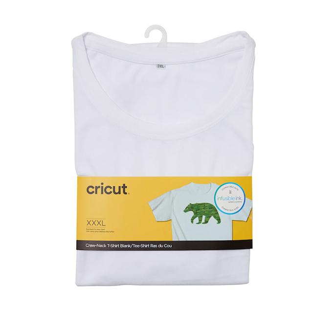Cricut Men's T -Shirt Blank | Crew Neck | 3XL | White