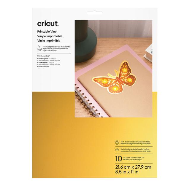 Cricut Printable Vinyl | US Letter | 10 Count | Gold