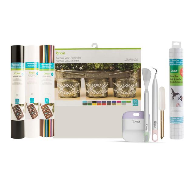 Cricut Removable Vinyl Essentials Bundle | Grey