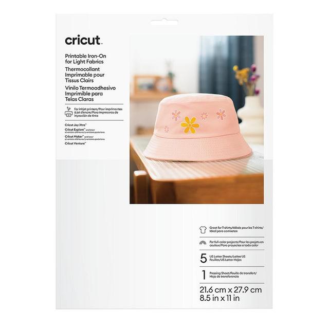 Cricut Printable Iron-On For Light Fabrics | US Letter | 5 Count