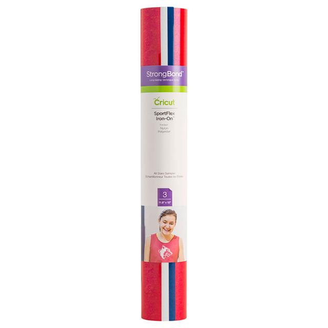 Cricut SportFlex Iron-On Sampler | All Stars | White/Blue