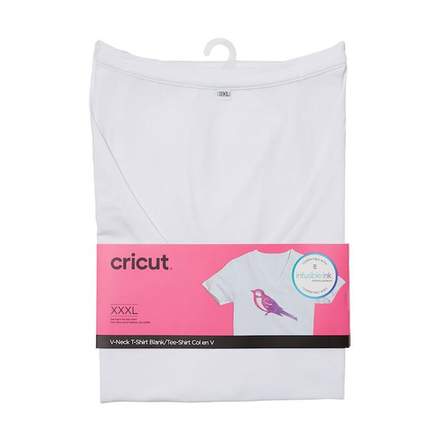 Cricut Women's T -Shirt Blank | V -Neck | 3XL | White