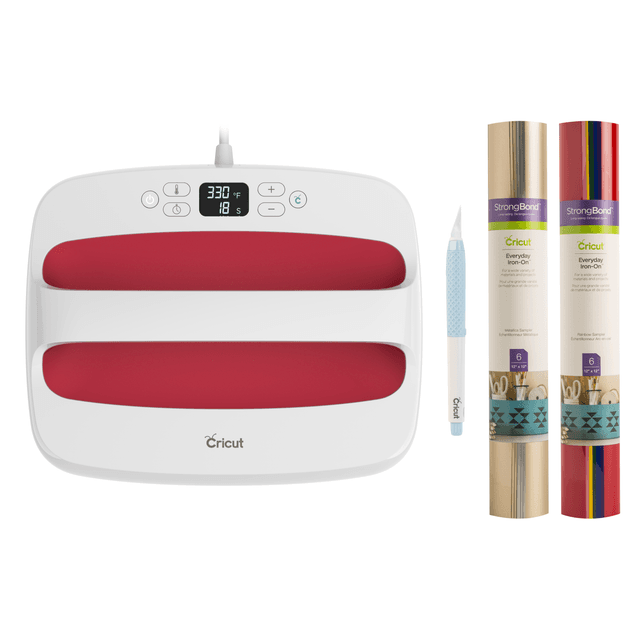 Cricut EasyPress 2 | Raspberry | 12" x 10" + Iron-On Kit