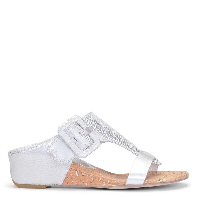 Donald Pliner Women OFELIA Silver Cork Casual, Sandal, SlipOn, Wedge, Size: 11