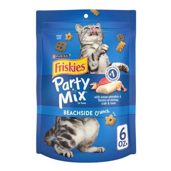 Purina Friskies Cat Treats, Party Mix Beachside Crunch - 6 oz