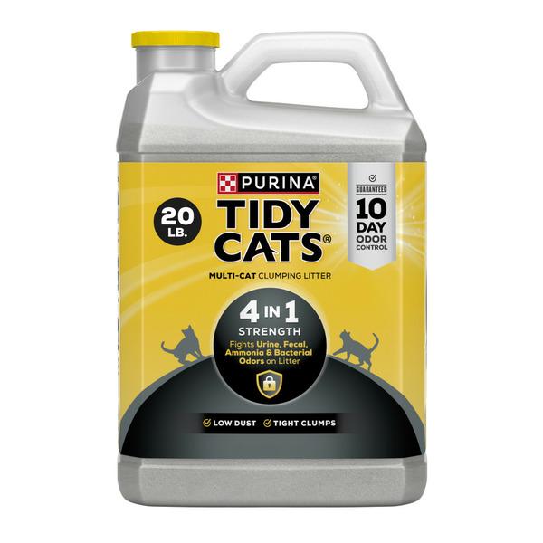 Purina Tidy Cats Clumping Cat Litter, 4-in-1 Strength Multi Cat Litter - 20 lb