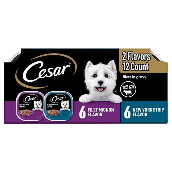 Cesar Filets in Gravy Wet Dog Food Variety Pack - 100 g