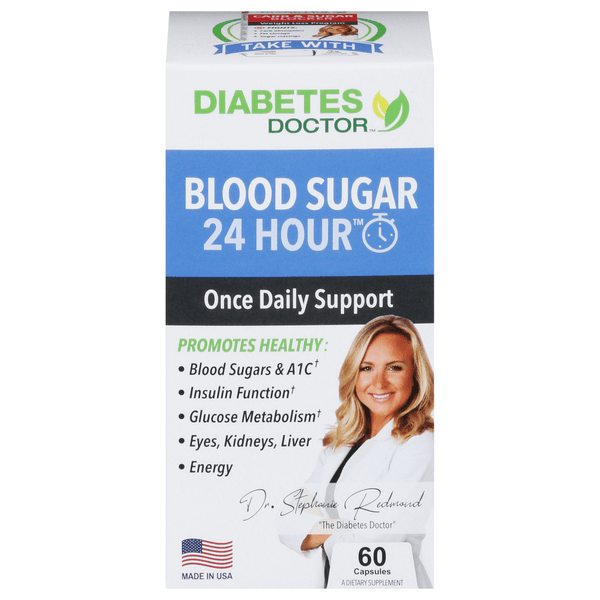 Diabetes Doctor Blood Sugar 24 Hour, Once Daily Support, Capsules - 60 ct