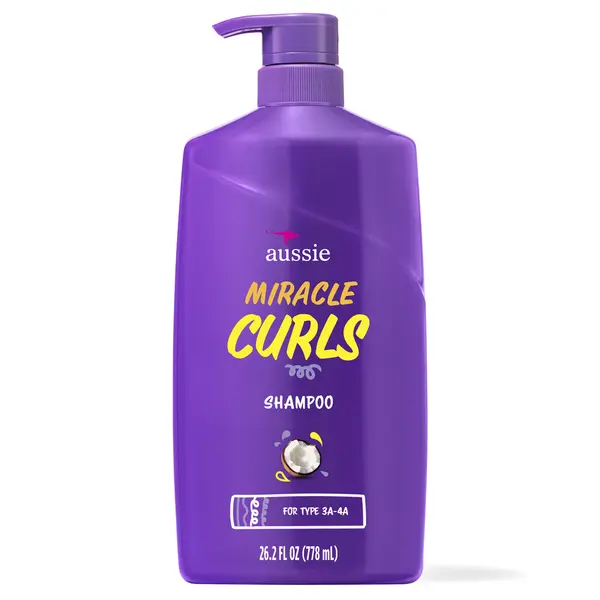 Aussie Miracle Curls with Coconut & Jojoba Oil, Paraben Free Shampoo - 26.2 fl oz