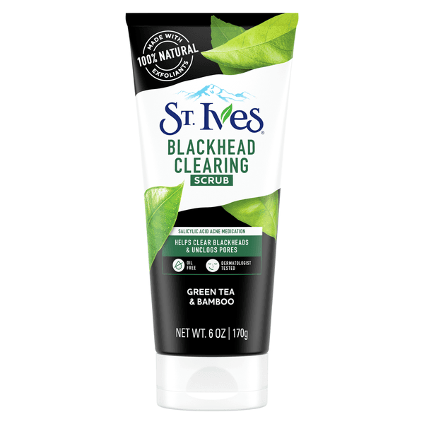 St. Ives Blackhead Clearing Face Scrub Green Tea & Bamboo - 6 oz