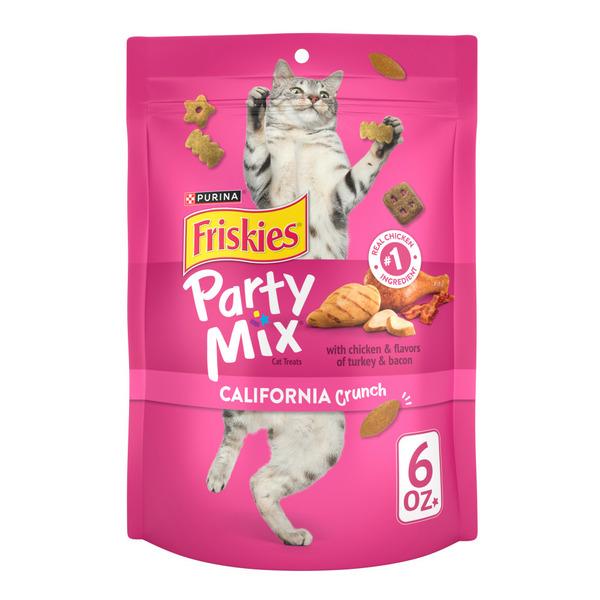 Purina Friskies Cat Treats, Party Mix California Crunch With Chicken - 6 oz