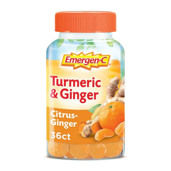 Emergen-C Turmeric & Ginger Gummies Citrus Ginger - 36 ct