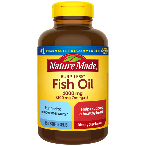 Nature Made Burpless Fish Oil 1000 mg Softgels - 150 ct